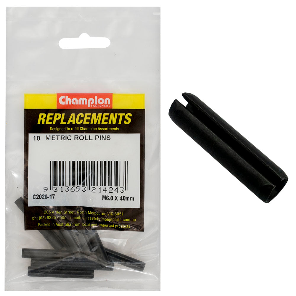 Champion Fasteners Roll Pin 6.0 X 40mm C2020-17