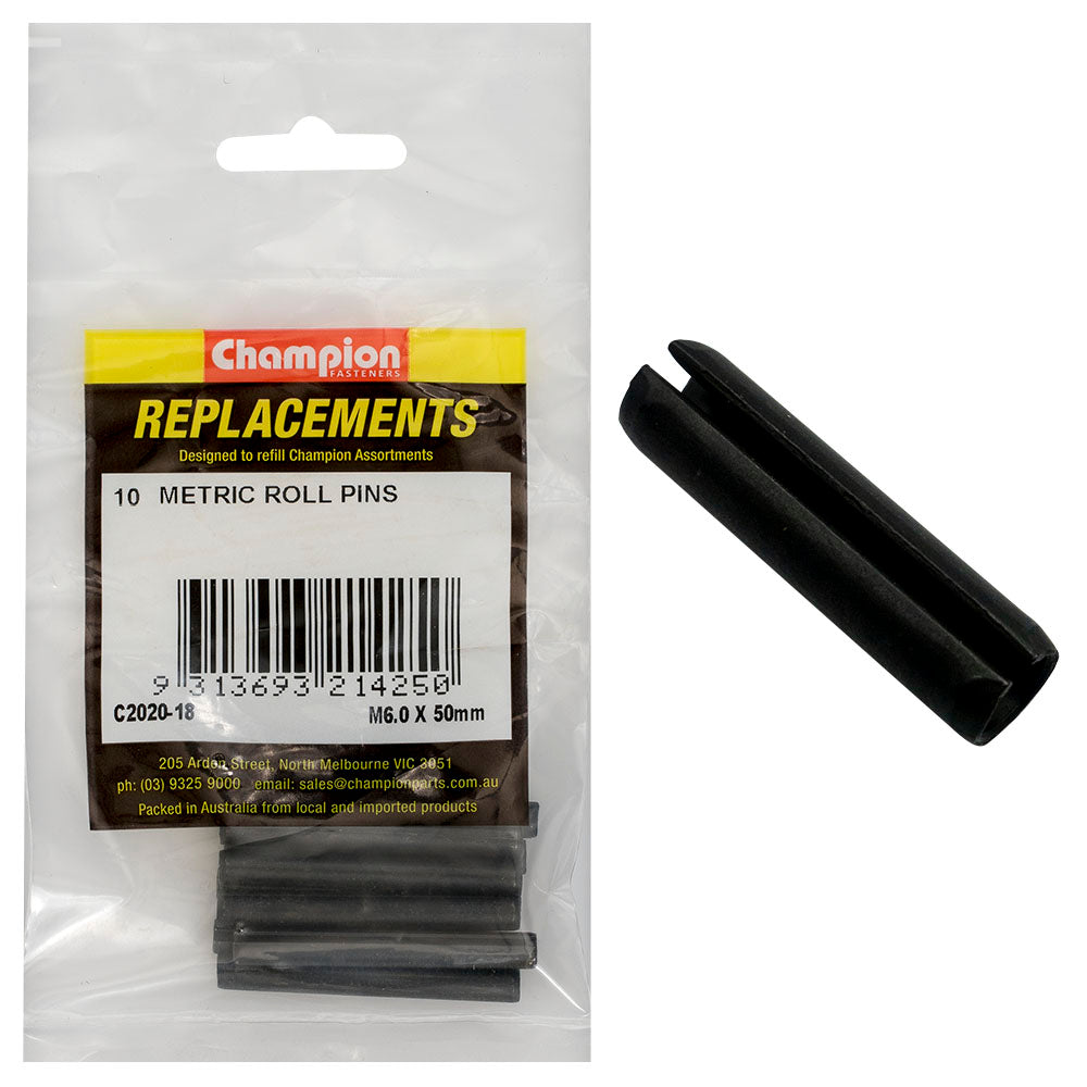 Champion Fasteners Roll Pin 6.0 X 50mm C2020-18