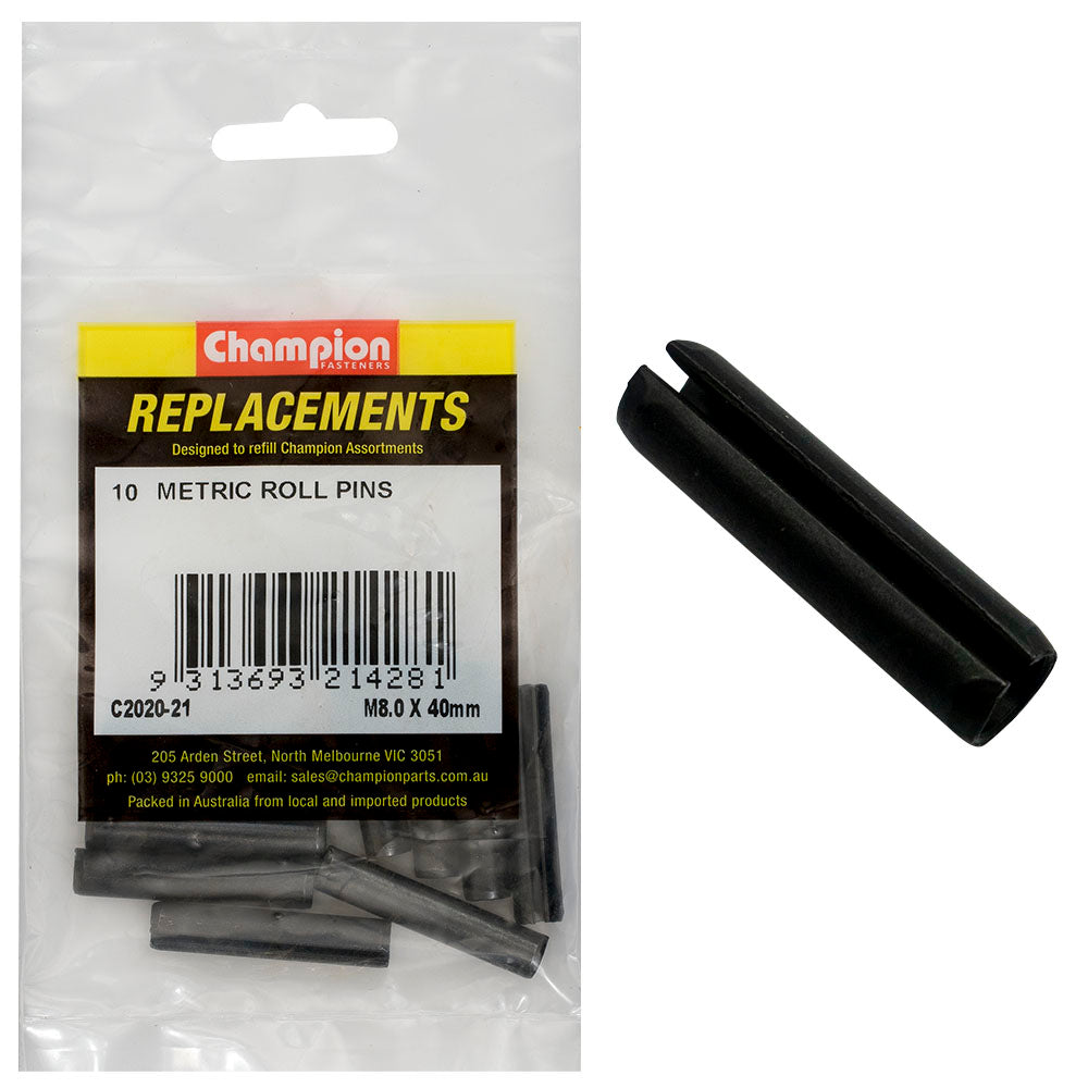 Champion Fasteners Roll Pin 8.0 X 40mm C2020-21