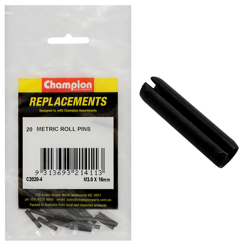Champion Fasteners Roll Pin 3.0 X 16mm C2020-4