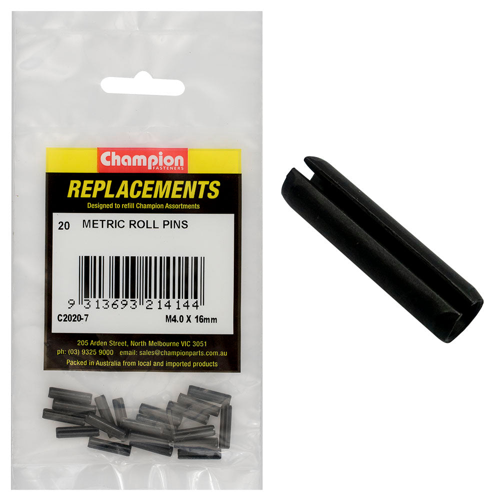 Champion Fasteners Roll Pin 4.0 X 16mm C2020-7