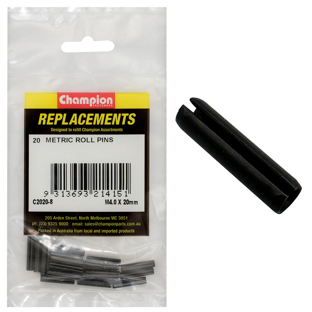 Champion Fasteners Roll Pin 4.0 X 20mm C2020-8