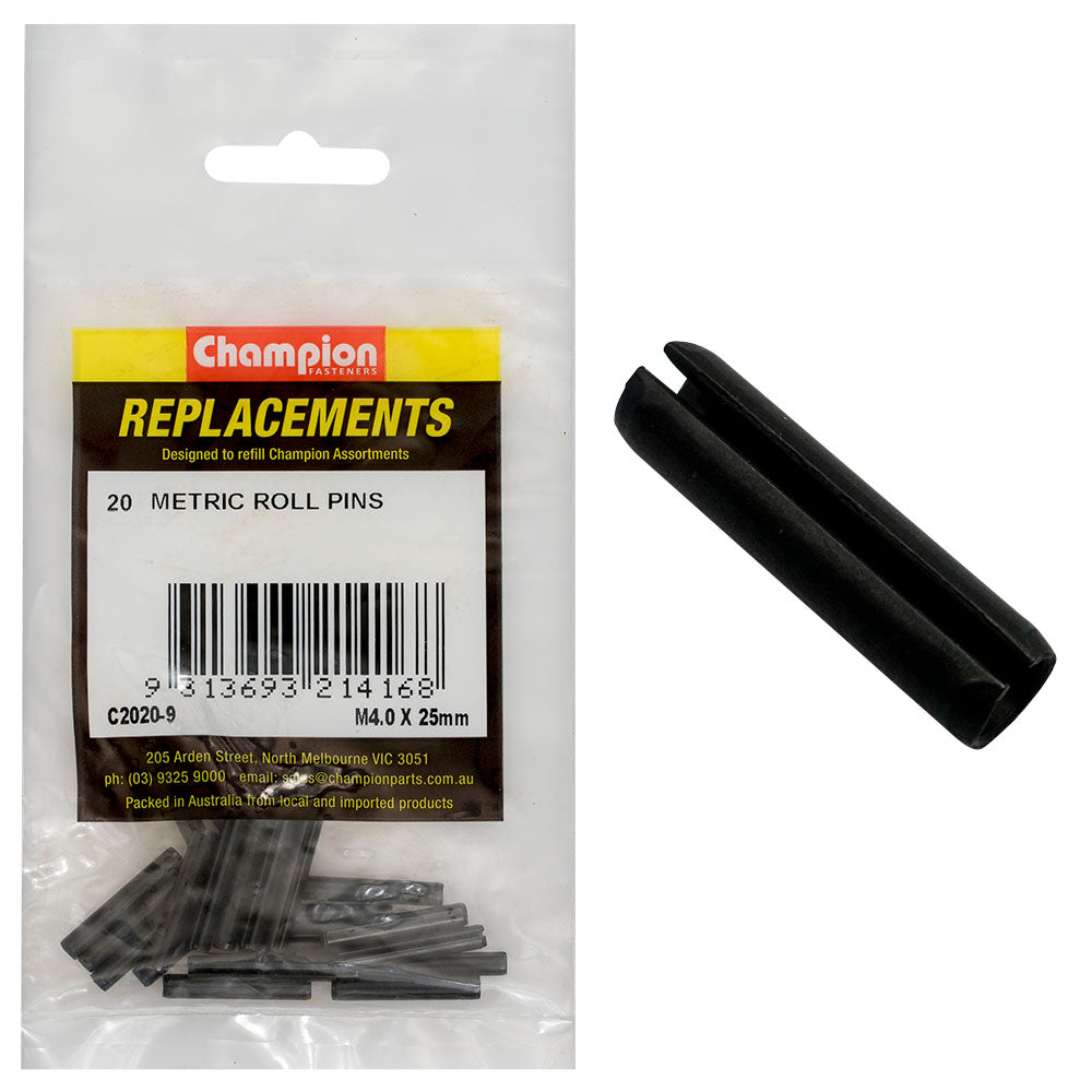 Champion Fasteners Roll Pin 4.0 X 25mm C2020-9