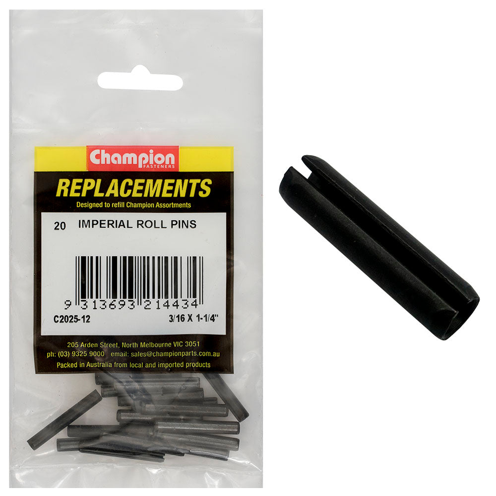 Champion Fasteners Roll Pin 3/16In X 1 1/4In C2025-12