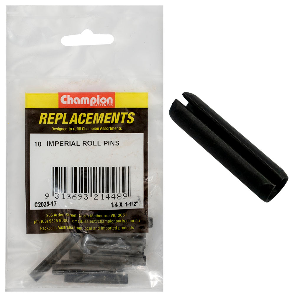 Champion Fasteners Roll Pins Imperial 1/4X1.1/2 C2025 17