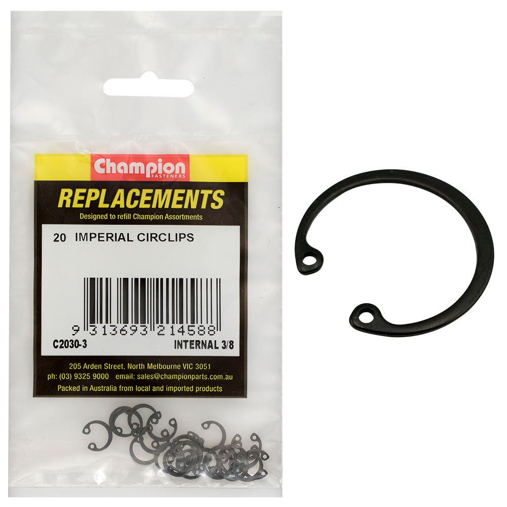 Champion Fasteners Circlip Internal Shaft 3/8In (Rtw10) C2030-3