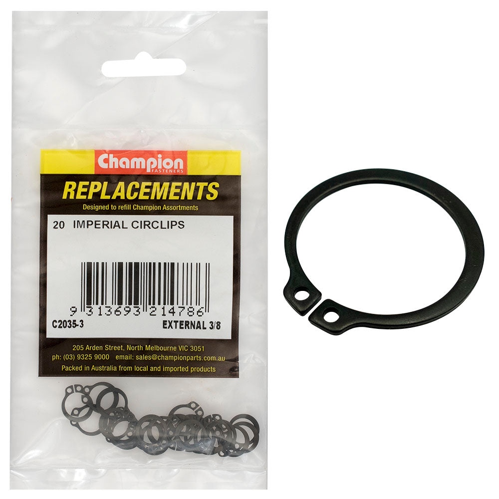 Champion Fasteners Circlip Internal Shaft 3/8In (Stw10) C2035-3