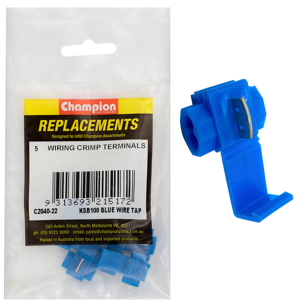 Champion Fasteners Self Stripping Wire Tap Blue C2040-22