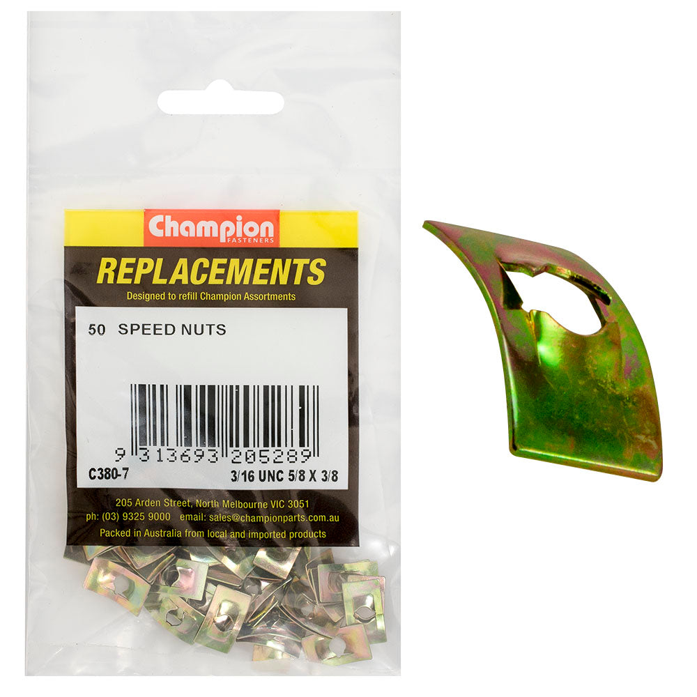 Champion Fasteners Speed Nut 5mm I.D C380-7