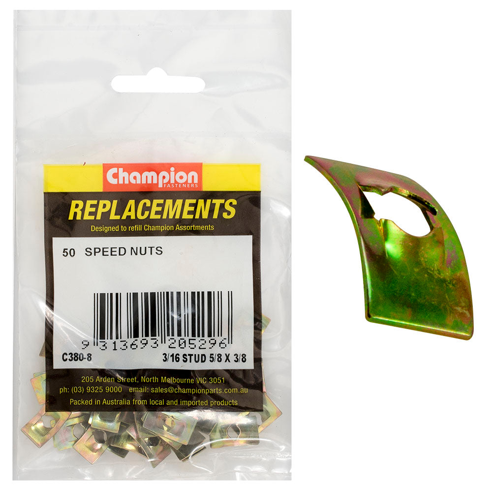Champion Fasteners Speed Nut 5mm I.D C380-8