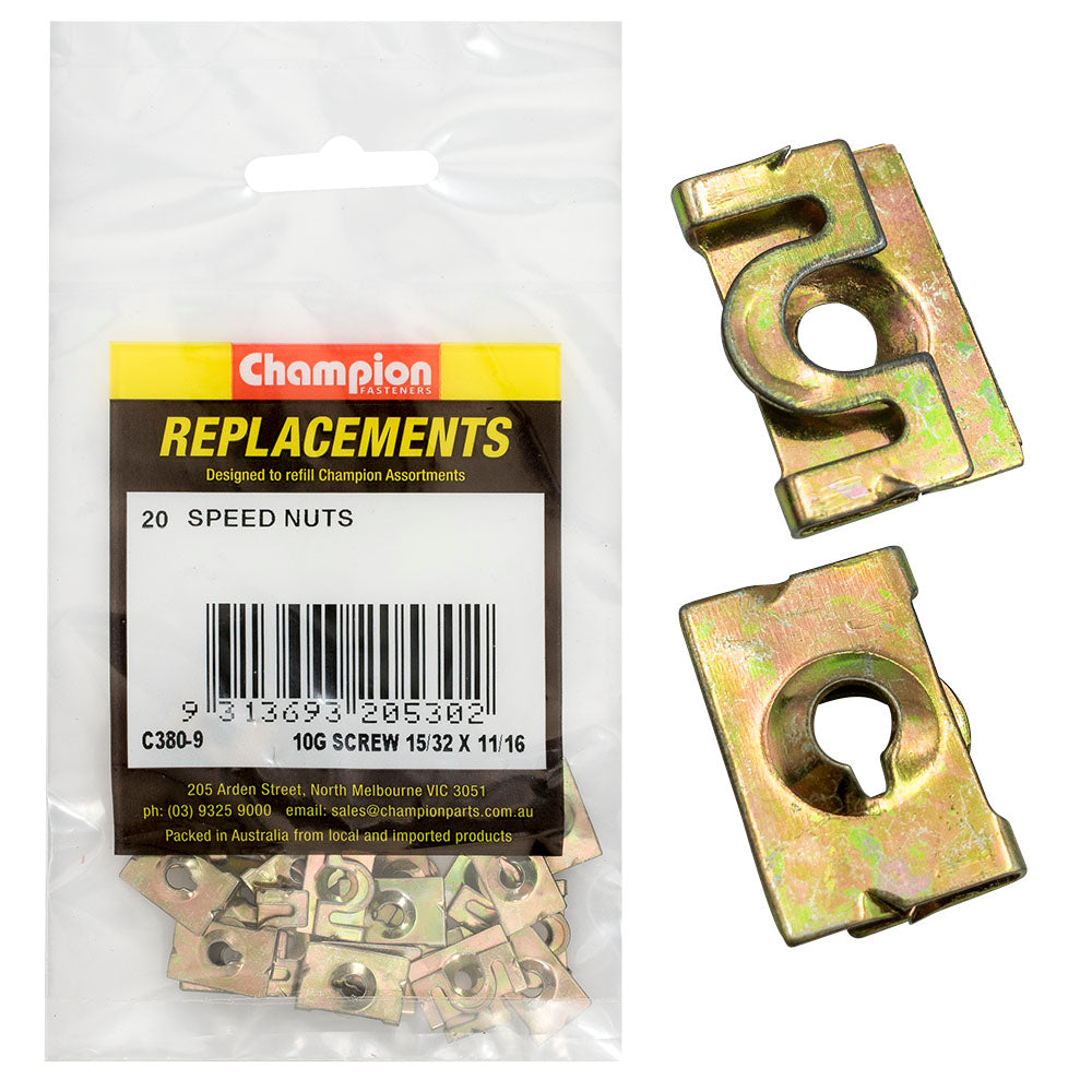 Champion Fasteners Speed Nut 5mm I.D C380-9