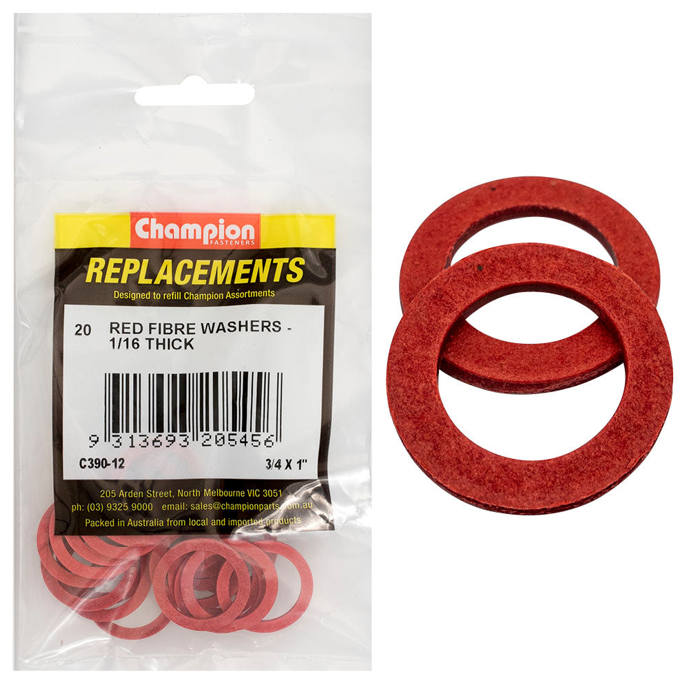 Champion Fasteners Fibre Washers 3/4X1/16 C390 12