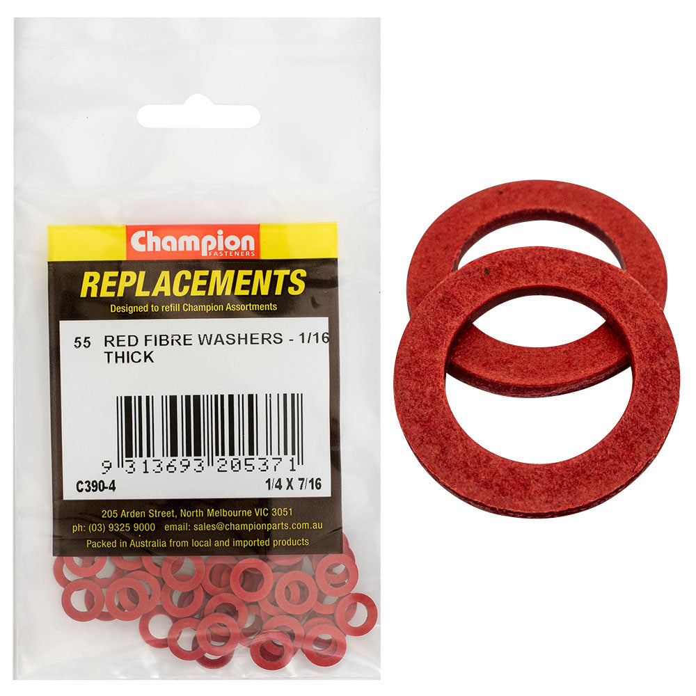Champion Fasteners Fibre Washers 1/4X1/16 C3904