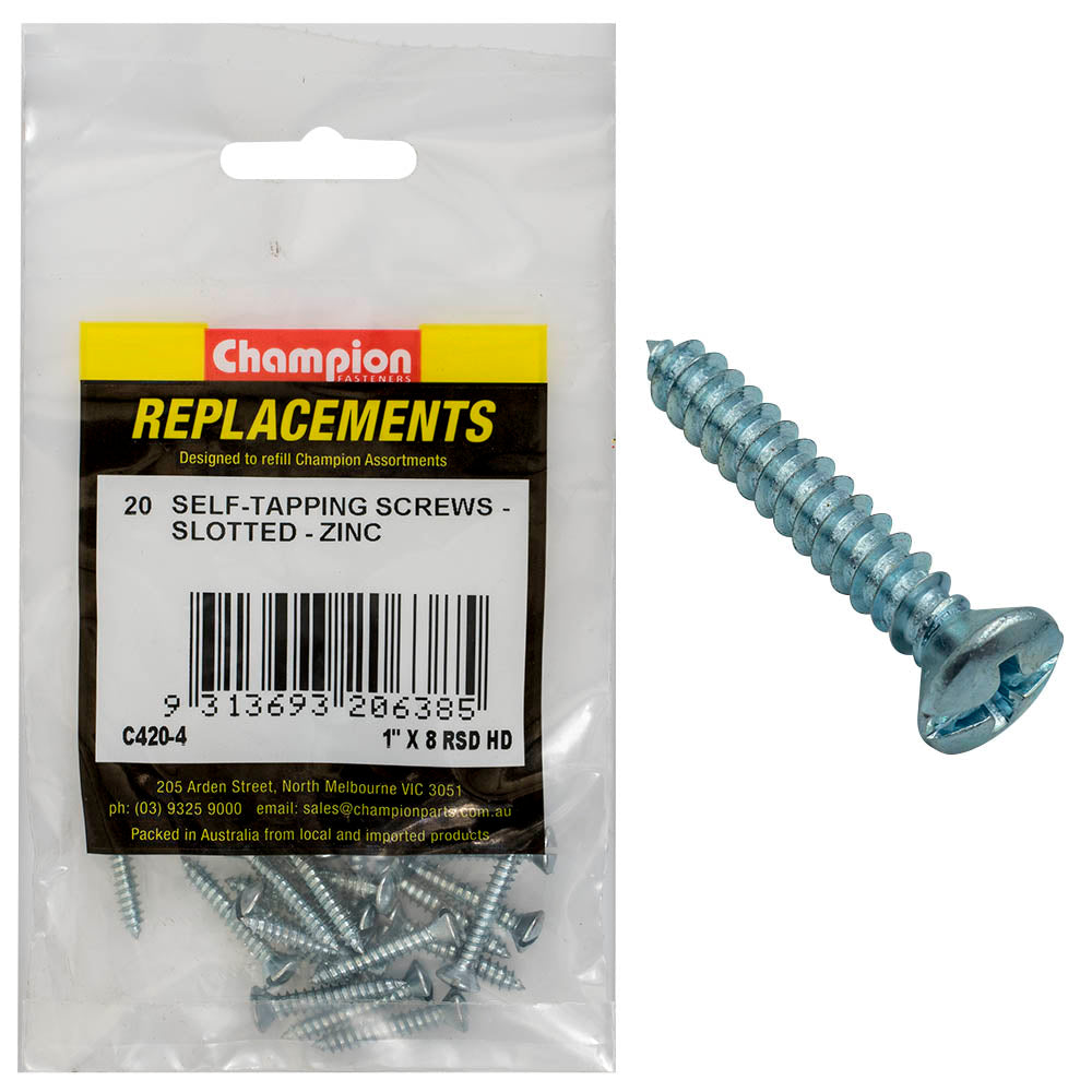 Champion Fasteners Self Tapper Screw Rsd Combo 4.2 X 25mm Zinc Plated C420-4