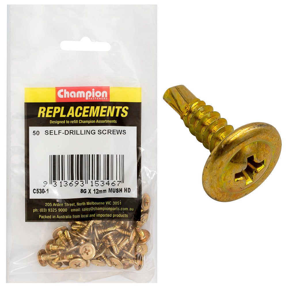 Champion Fasteners Self Drilling Screw Mushroom Head 4.2 18 X 12mm C530-1