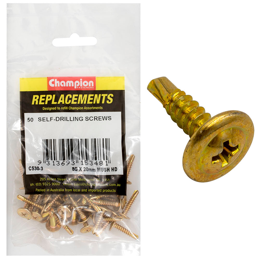 Champion Fasteners Self Drilling Screw Mushroom Head 4.2 18 X 20mm C530-3
