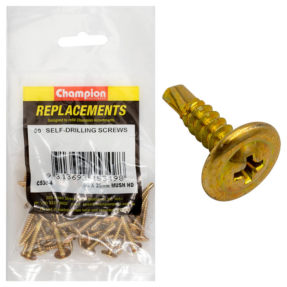 Champion Fasteners Self Drilling Screw Mushroom Head 4.2 18 X 25mm C530-4