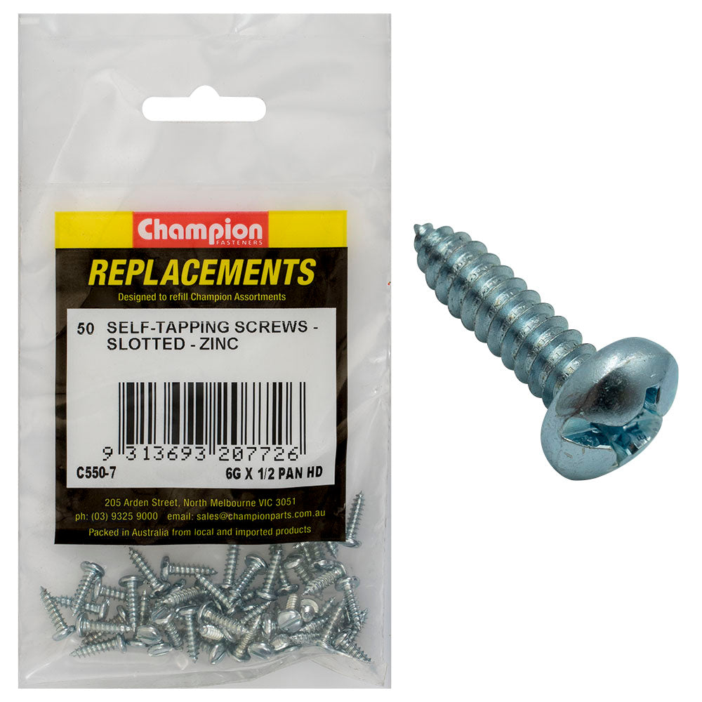 Champion Fasteners Self Tapper Screw Pan Combo 3.5 X 13mm Zinc Plated C550-7