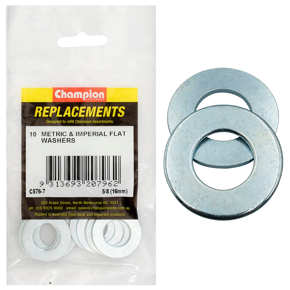 Champion Fasteners Washer Flat Steel 5/8In X 1 1/4In X 15G Zinc Plated C576-7
