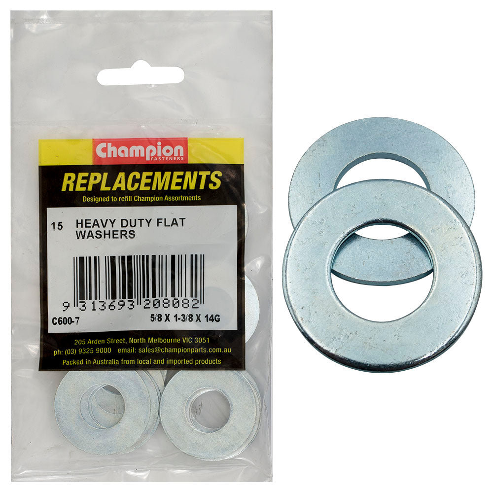 Champion Fasteners Washer Flat Heavy Duty M16 X 35 X 2mm Zinc Plated C600-7