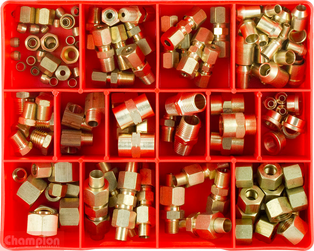 Champion Fasteners Brass Fittings Industrial/Auto Assortment CA178