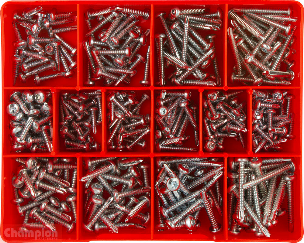 Champion Fasteners Self Drilling Screws Pan Torx Z/P Assortment CA1782