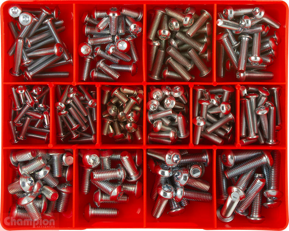 Champion Fasteners Metric Button Head Screws Torx Z/P Assortment CA1784