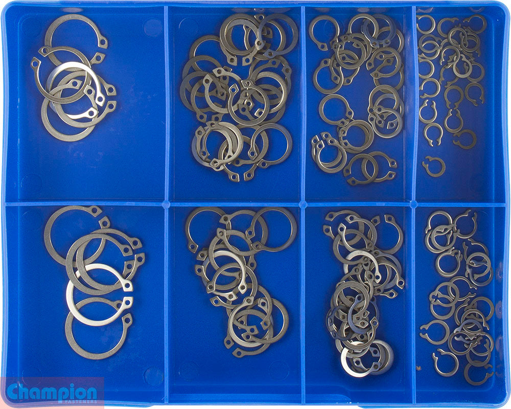 Champion Fasteners Stainless Steel External Circlip Assortment CA1862