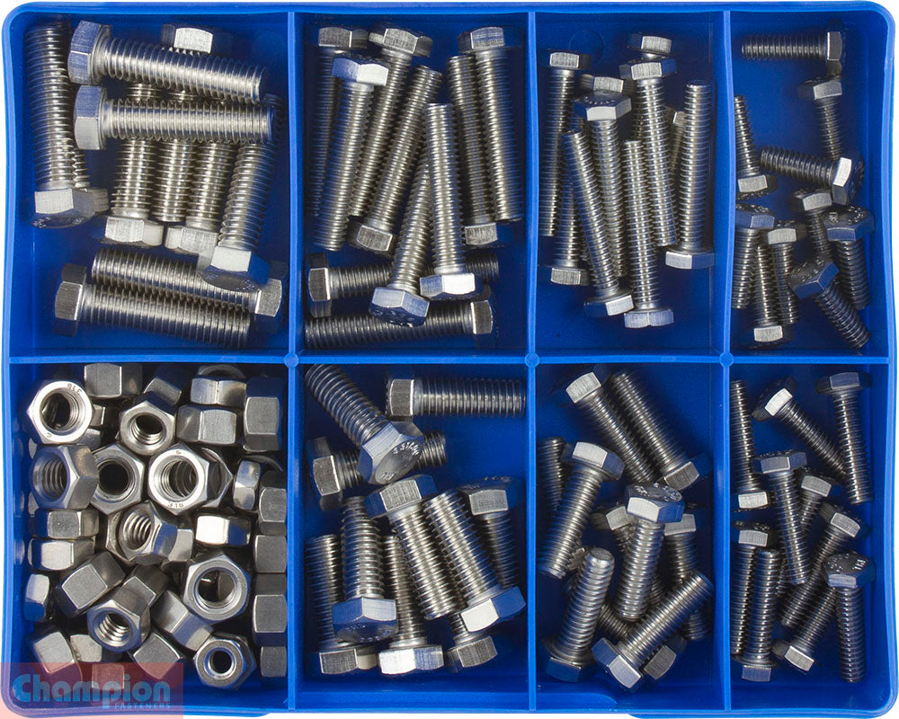 Champion Fasteners Hex Set Screw Assortment Unc 316/A4 CA1875