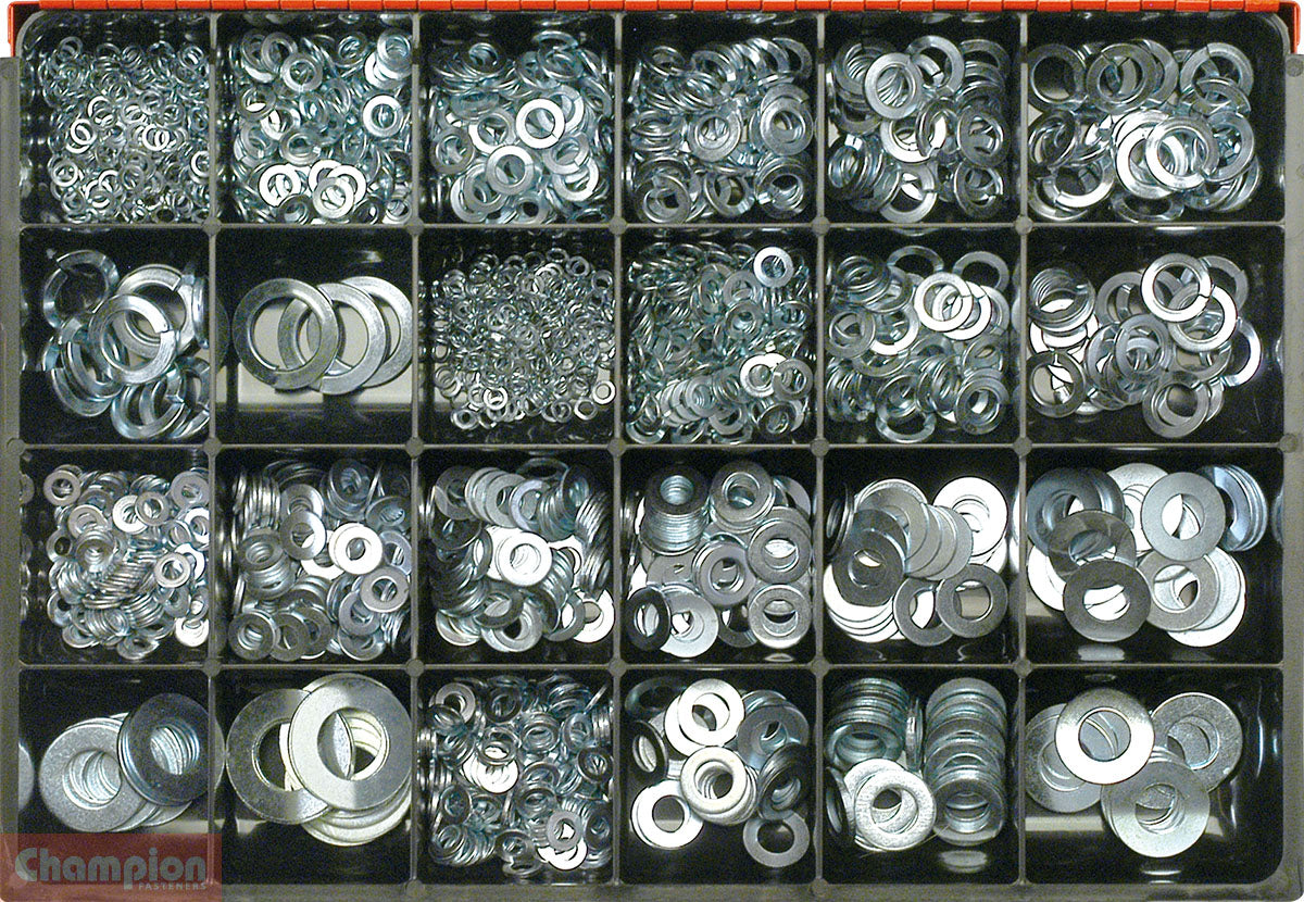 Champion Fasteners Flat/Spring Washer Master Kit CA2050