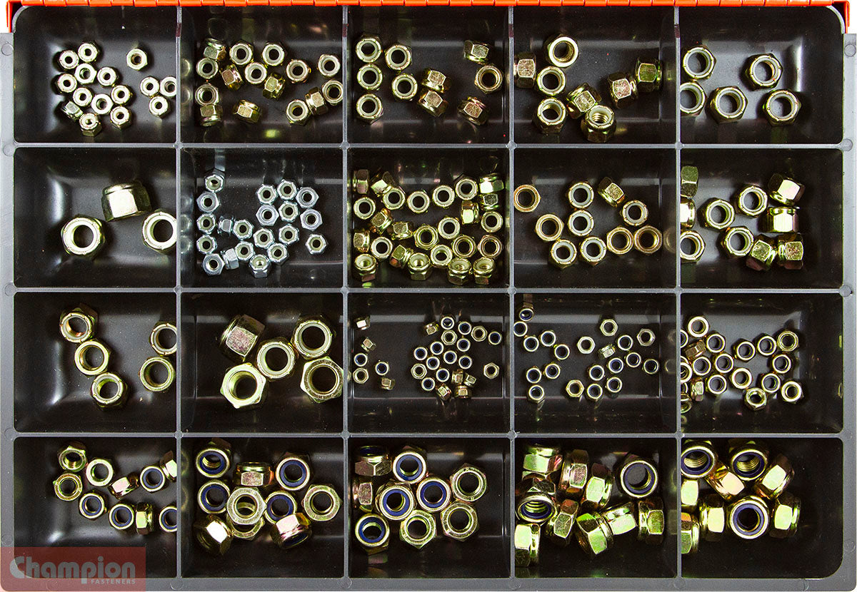 Champion Fasteners Nylon Insert Self Locking Nuts Met./Imp. Master Kit CA2790