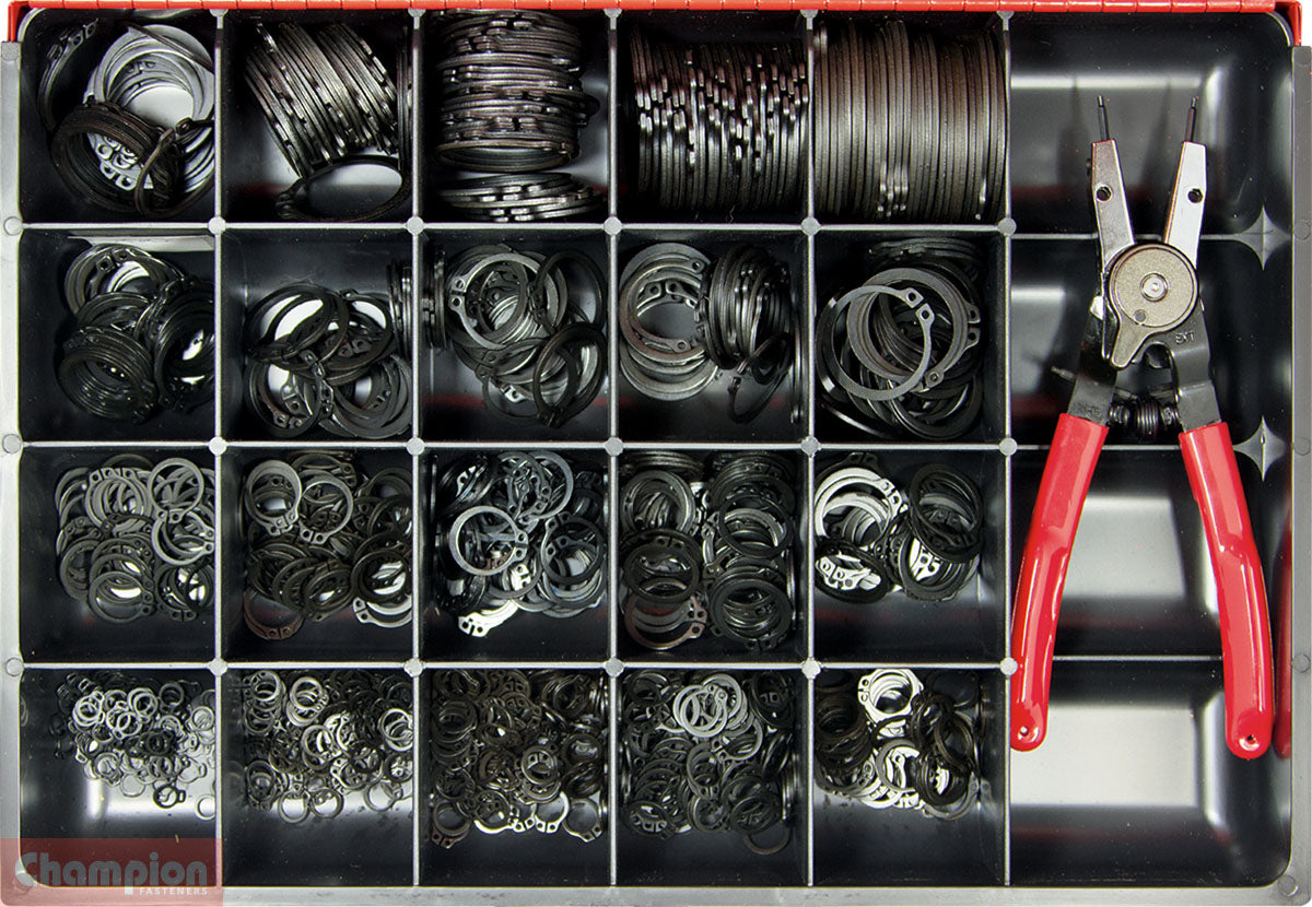 Champion Fasteners Imperial External Circlips Professional Master Kit CA5035