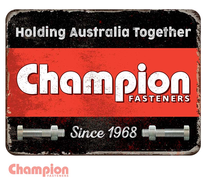 Champion Fasteners Metal Sign CHAMPMS-1