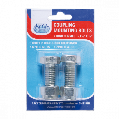 ARK Ark Coupling Mounting Bolt - Hi Tensile - 1/2In X 1/2In Zinc Plated 2Pk 186CMB152B