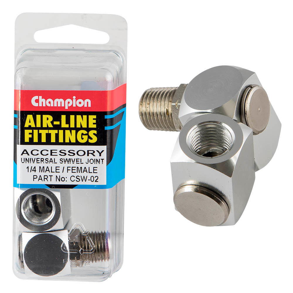Champion Fasteners Universal Swivel Joint 1/4In Male/Female CSW-02