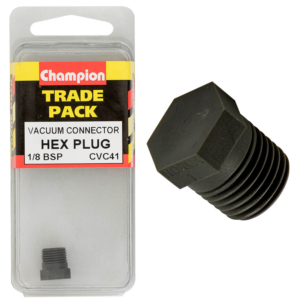 Champion Fasteners Hex Taper Plug Plastic 1/8In Bsp CVC41
