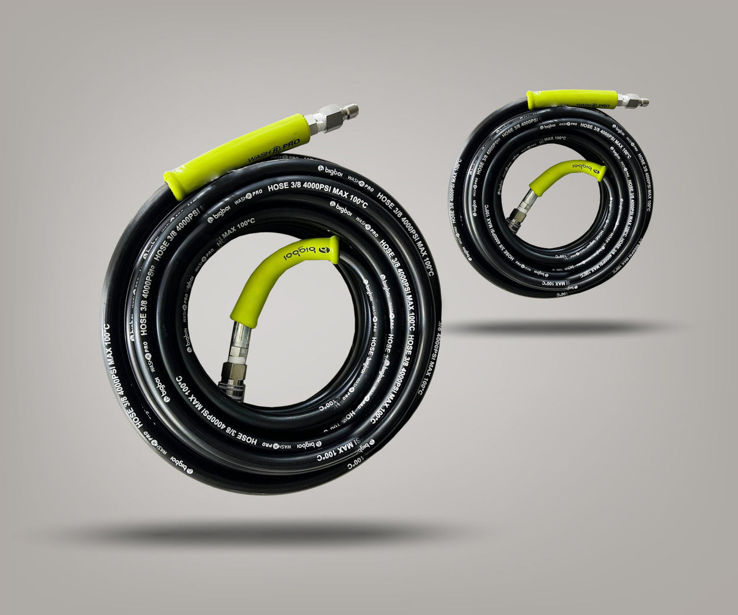 Bigboi Prohose20 4,000 Psi Non Marking Black Commercial Grade Hose With Stainless Steel Fittings PROHOSE20