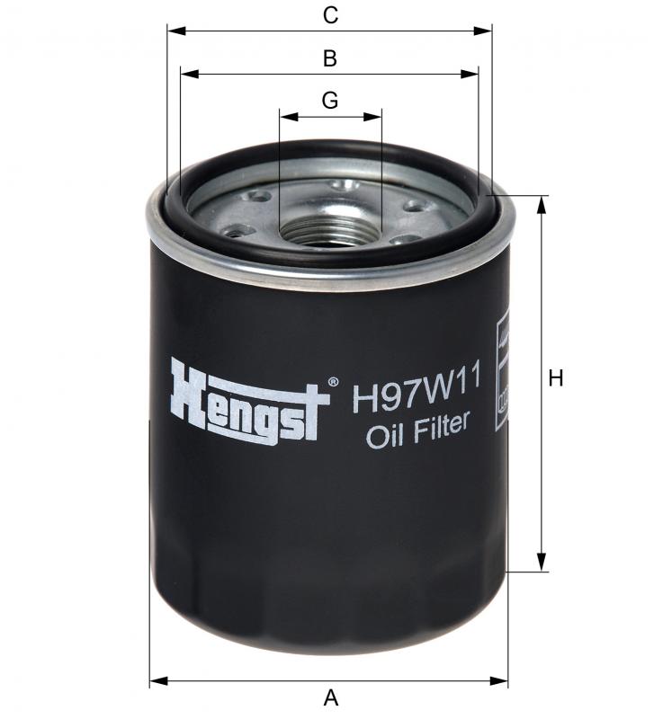 Oil Filter H97W11 HENGST