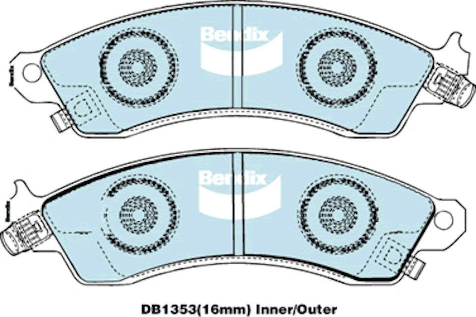 Bendix Ultimate + Brake Pad Set DB1353 ULT+