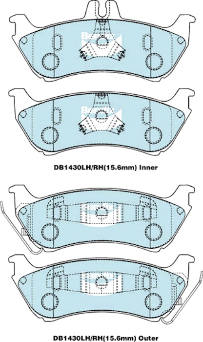 Bendix Brake Pads Set - General Ct DB1430CT