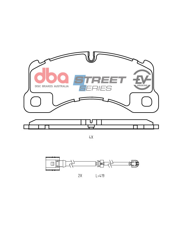 DBA Street Series EV Brake Pads DB15102SSEV