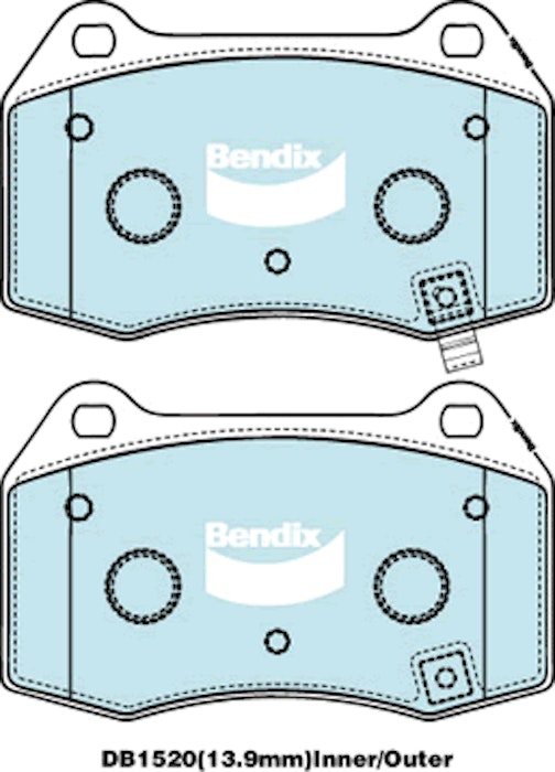 Bendix Pad Set-Disc Brake Race DB1520BR