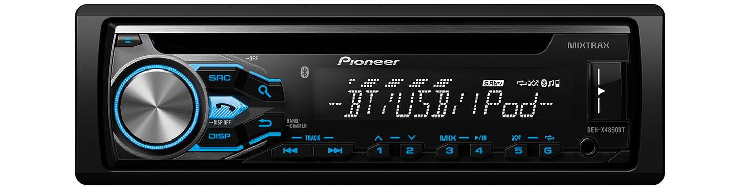 Pioneer BT Iphone Cd Usb Tuner DEHX4850BT