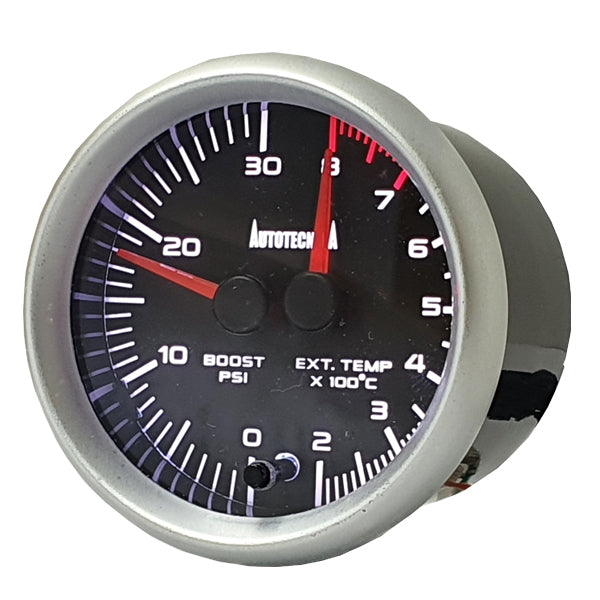 Autotecnica 60Mm Dual Needle Diesel Boost / Egt Gauge DGBE