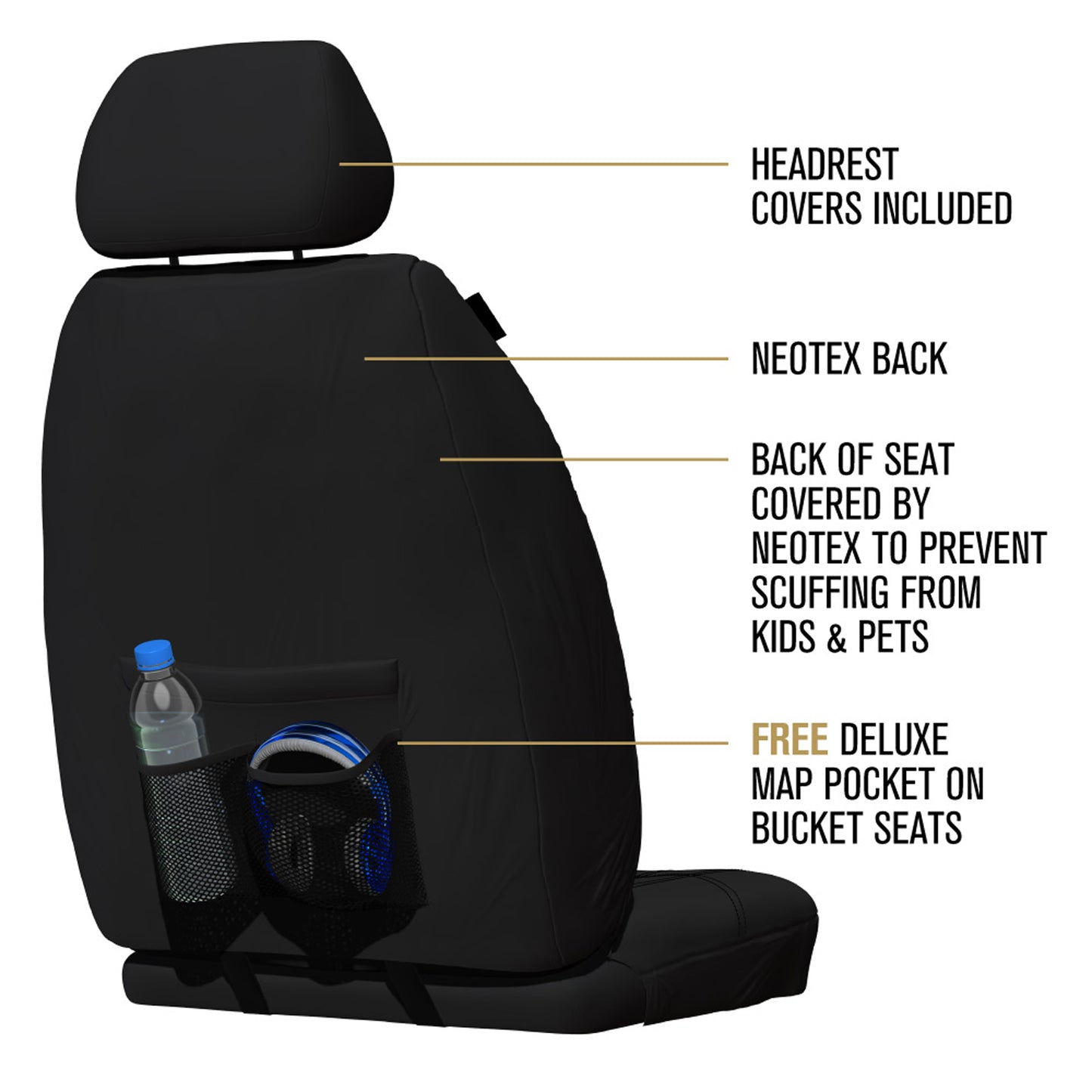 Sperling Empire Leather Front Black Seat Cover Suits Yaris Cross 2020-On RM1244EMB