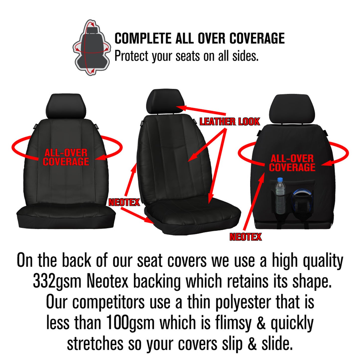 Sperling Empire Leather Front Black Seat Cover Suits Yaris Cross 2020-On RM1244EMB