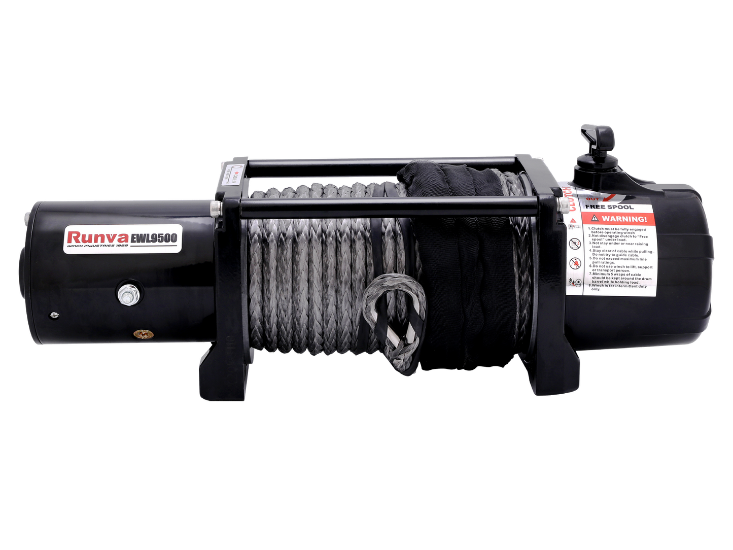 Runva EWL9500 4x4 Winch 12V 9500lb W/Synthetic Rope EWL950012VD