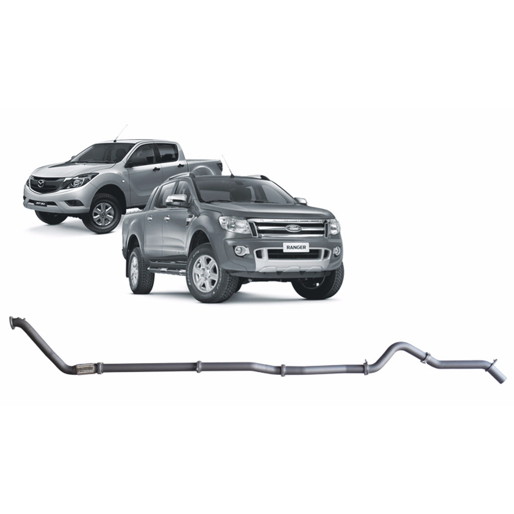 Redback Extreme Duty Exhaust 3in Turbo Back (No Cat & No Muffler/Pipe Only) FRX21100-PO