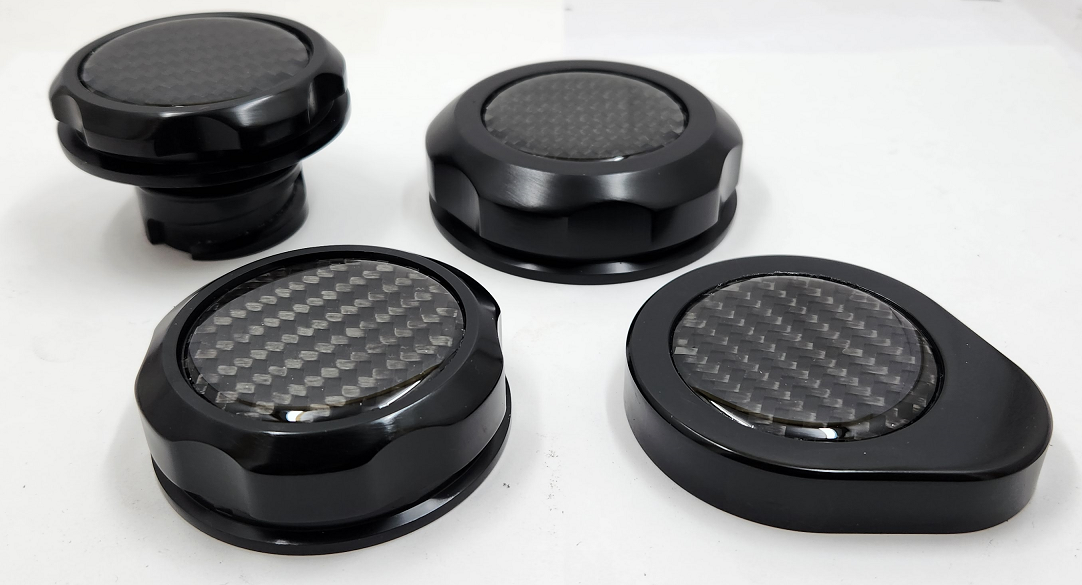Autotecnica Ford Mustang 5.0L V8 4-Piece Shadow Series Cap Set 2015-2018 FMEKSS