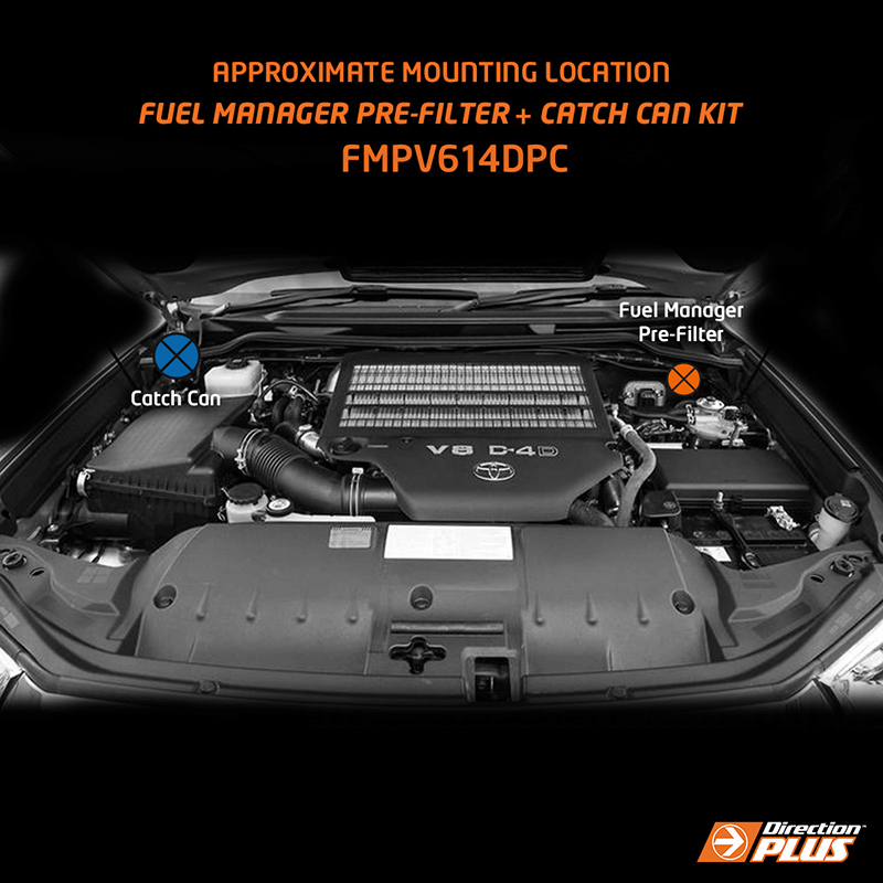 Direction Plus Fuel Manager Pre-Filter and Catch Can Kit Land Cruiser 200 Series FMPV614DPC